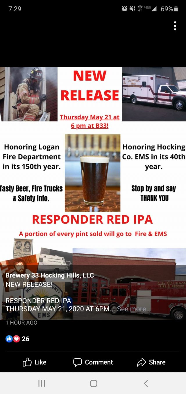 Hocking County OH- Brewery 33 Announces New Beer Named In Honor of ...