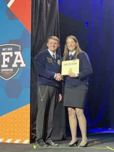 Amanda Clearcreek FFA members earn state and American degrees